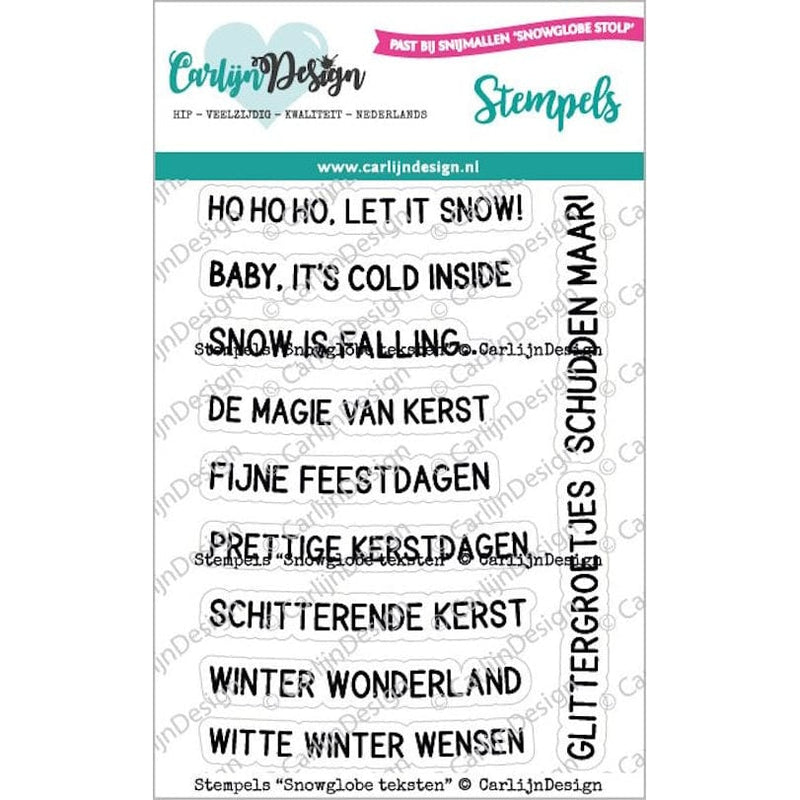 CarlijnDesign Clear Stamps CarlijnDesign - Clear Stamp Snowglobe teksten