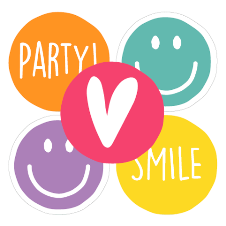 CuteDutch Stationary Stickers - Smile Party