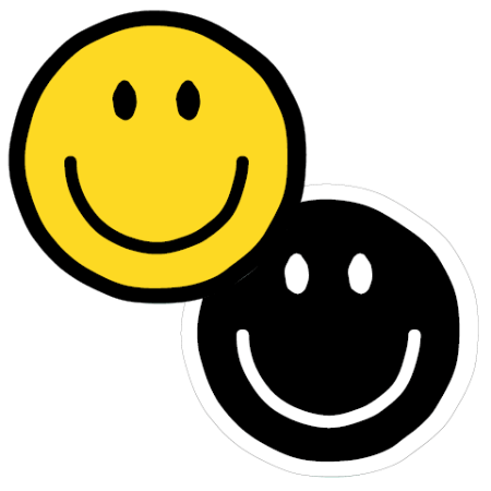 CuteDutch Stationary Stickers - Smiley Black/Yellow