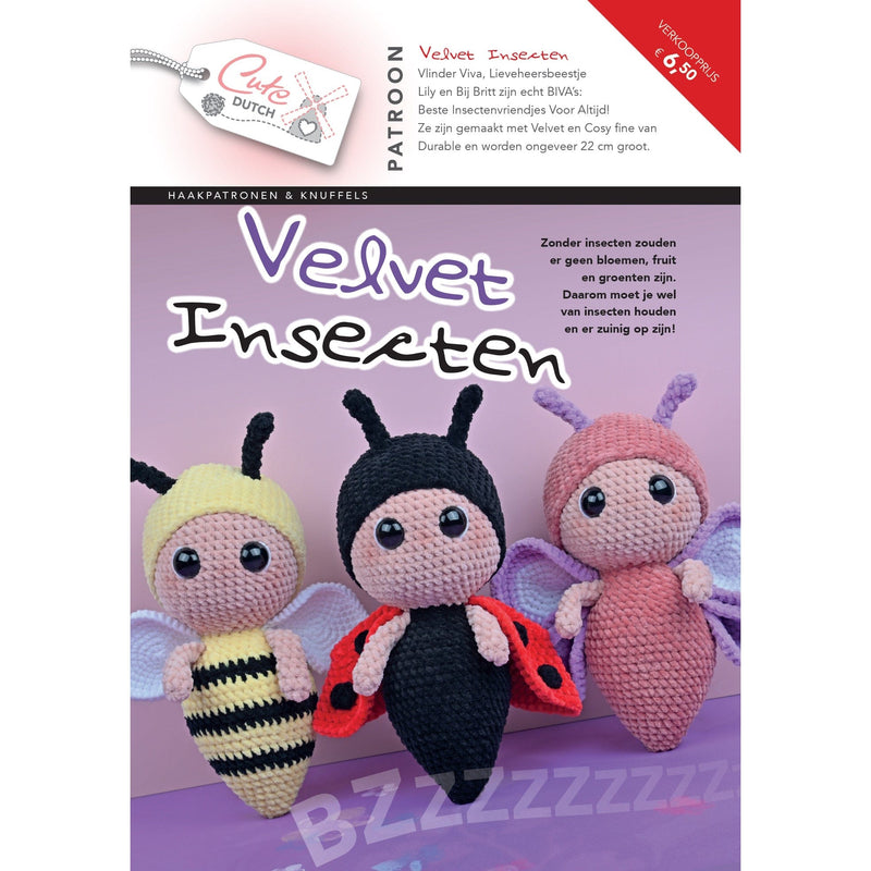 CuteDutch Uitgeverij Patroonboeken CuteDutch - Patroonboekje Velvet Insecten