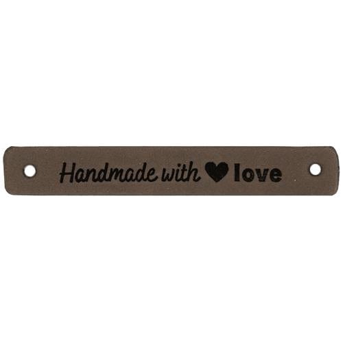 Durable Labels 001 Durable - Leren Label Handmade with Love (2 stuks)