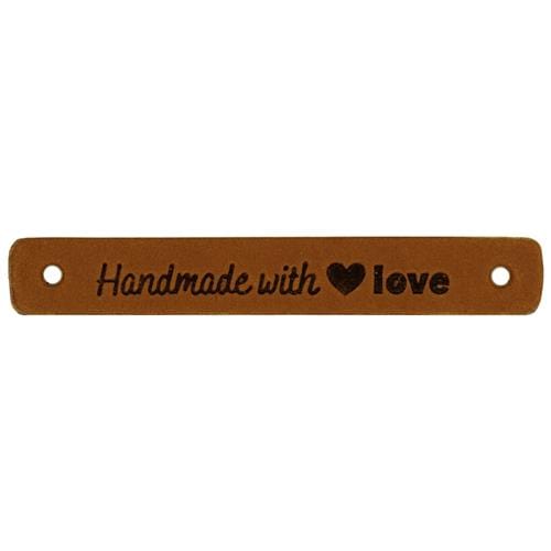 Durable Labels 001 Durable - Leren Label Handmade with Love (2 stuks)