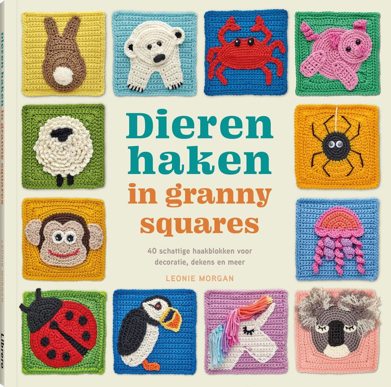 Librero Boeken Dieren haken in granny squares