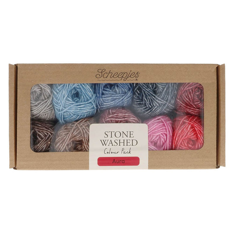 Scheepjes Wol & Garens Aura Scheepjes Stone Washed Colour Pack