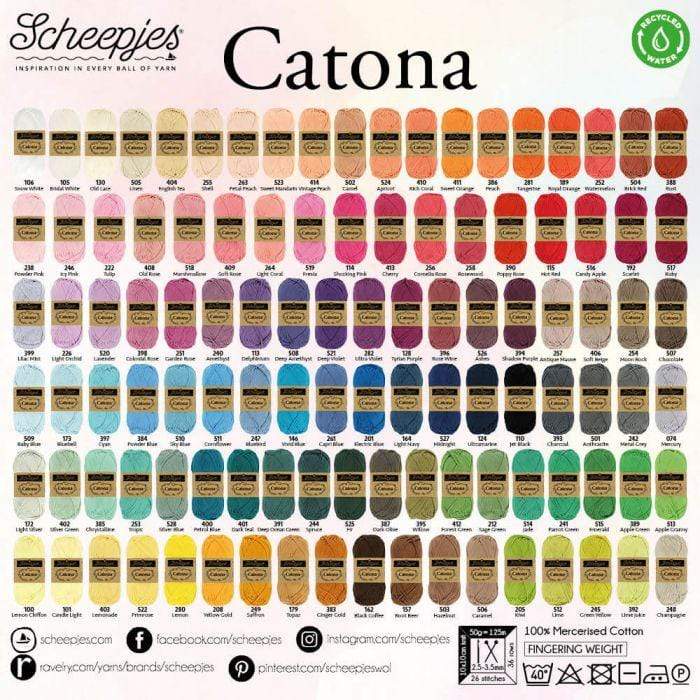 SCHEEPJES CATONA 50 gram ( Colors N-Z ) – stitchednaturally