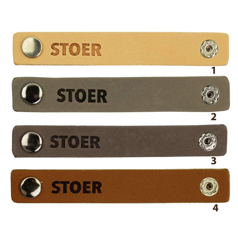 Durable Labels Durable - Leren Label Stoer met drukknoop (2 stuks)